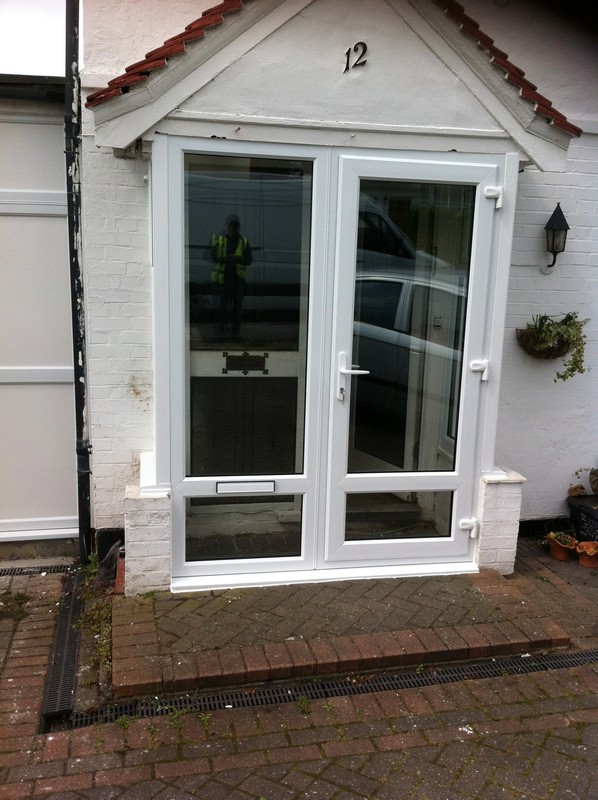 uPVC French doors fitted as front entrance in Southgate