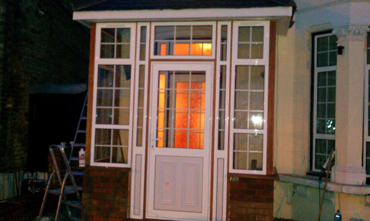 uPVC porch with Georgian bar glazing installed in Southgate